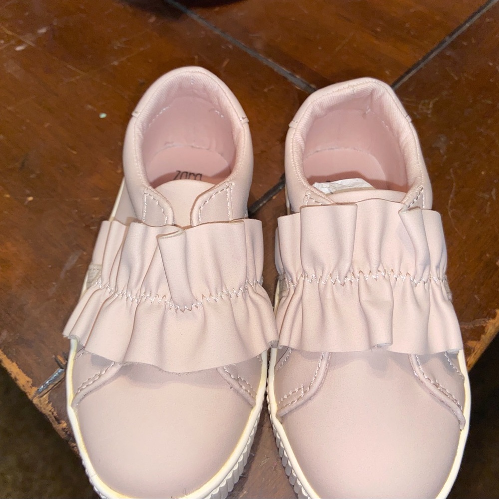 New ZARA Pink Leather slip on